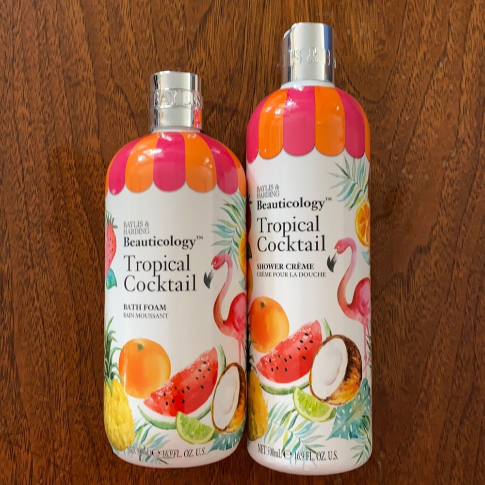 Baylis and Harding tropical cocktail. Two bottles